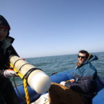 CPOD hydrophone about to be deployed